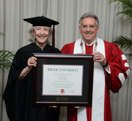 NYFA Board Chair Judith K. Brodsky Awarded Honorary Doctor of Fine Arts by Rider University
