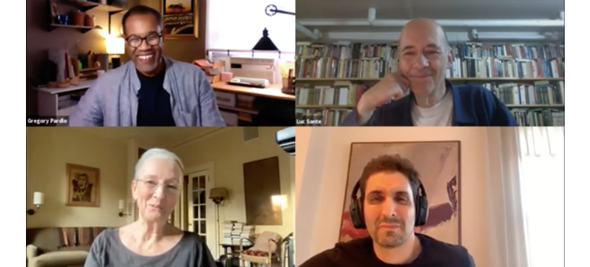 Image: Screenshot from a recent Zoom talk; image is separated by four, each quadrant showing one of the participants.