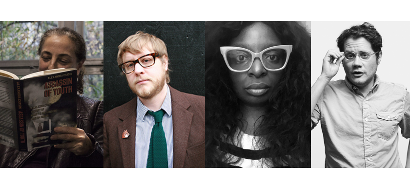 Image: Portraits from left to right of Alexandra Chasin, Brett Fletcher Lauer, Omotara James, and Ricardo Maldonado