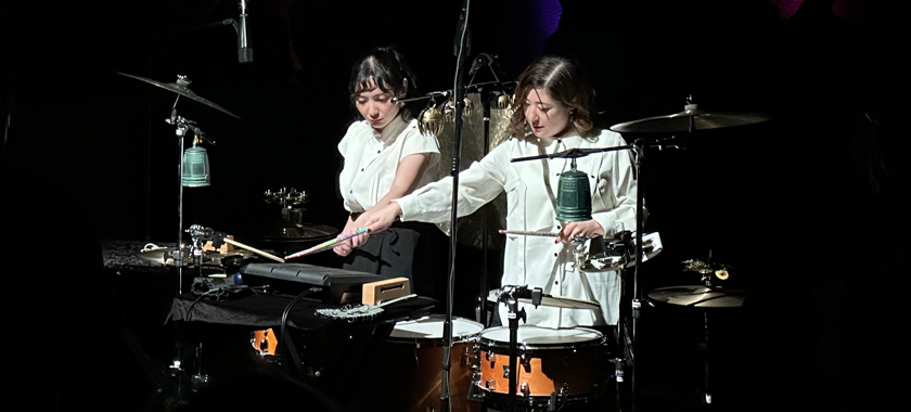 NOMON (Shayna Dunkelman and Nava Dunkelman) performing at Grey Area, San Francisco