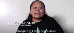 Merced "Meche" Aguilar, Workers Justice Project Member