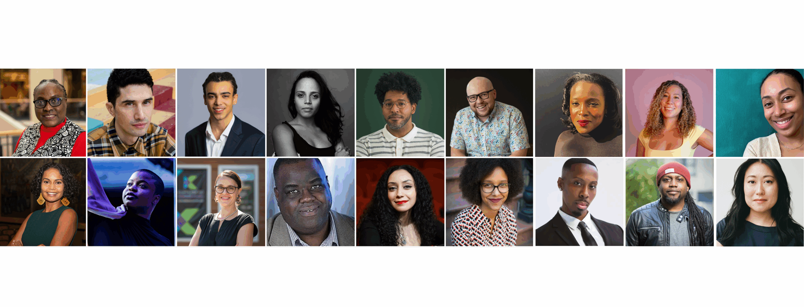 A series of small thumbnail headshots of smiling faces--the 2025 Incubator for Executive Leaders of Color participants.