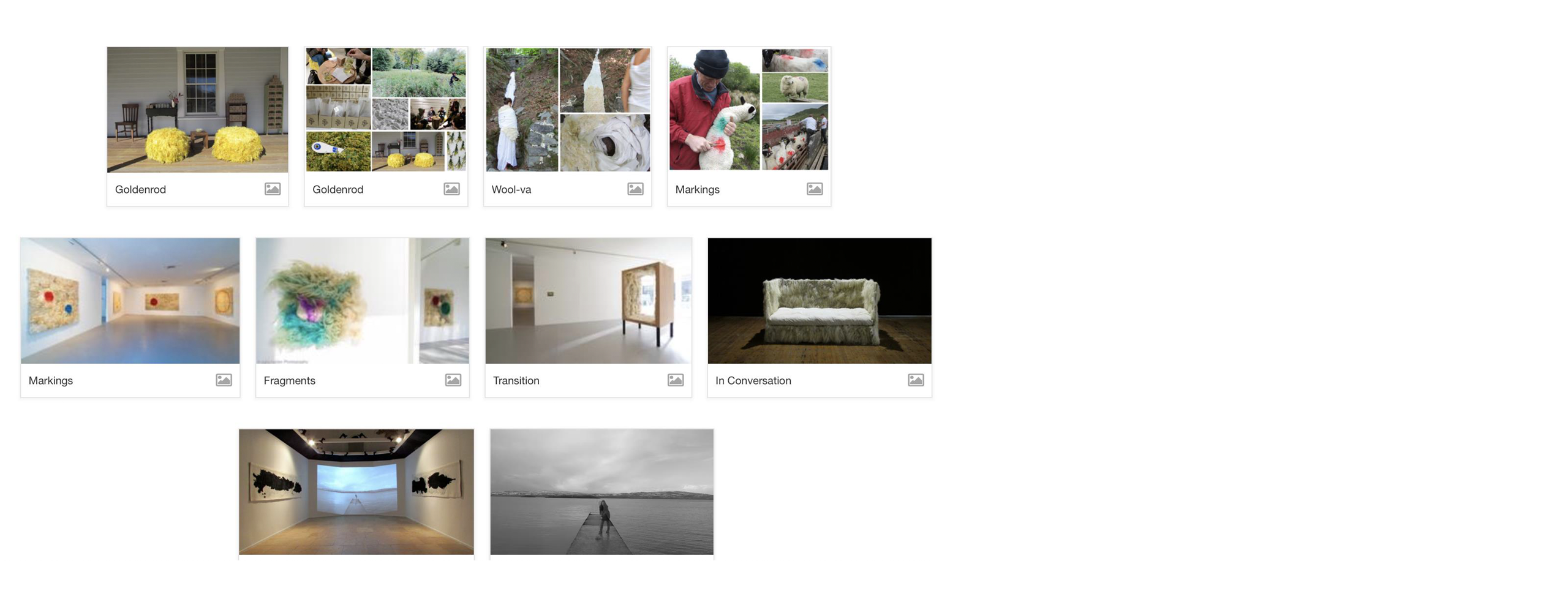 A series of images that do not have a visual narrative/way of helping the viewer to visually understand the work