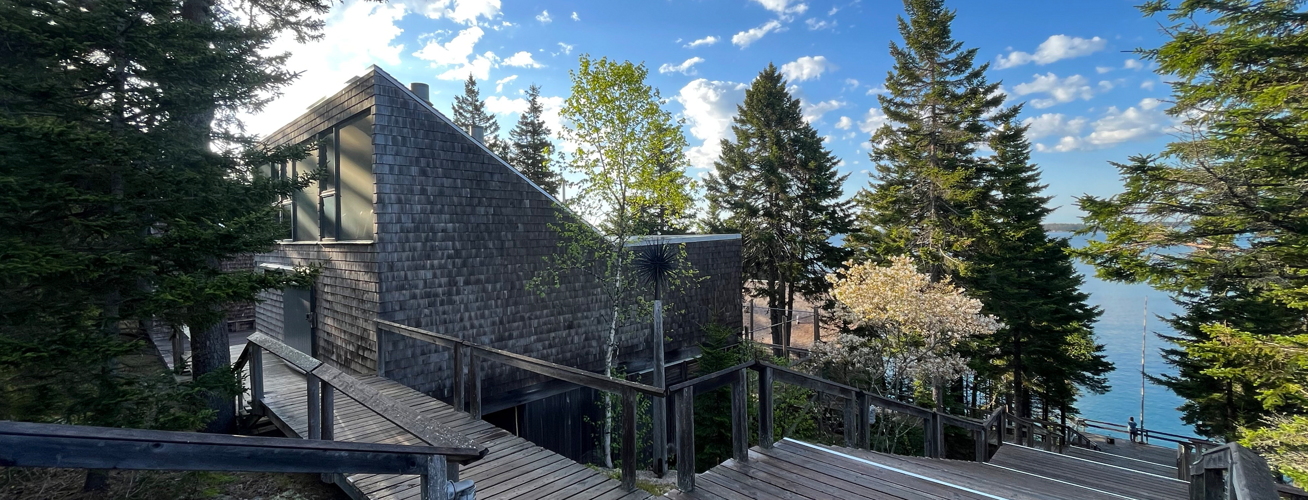Haystack's metals studio with a view overlooking Jericho Bay