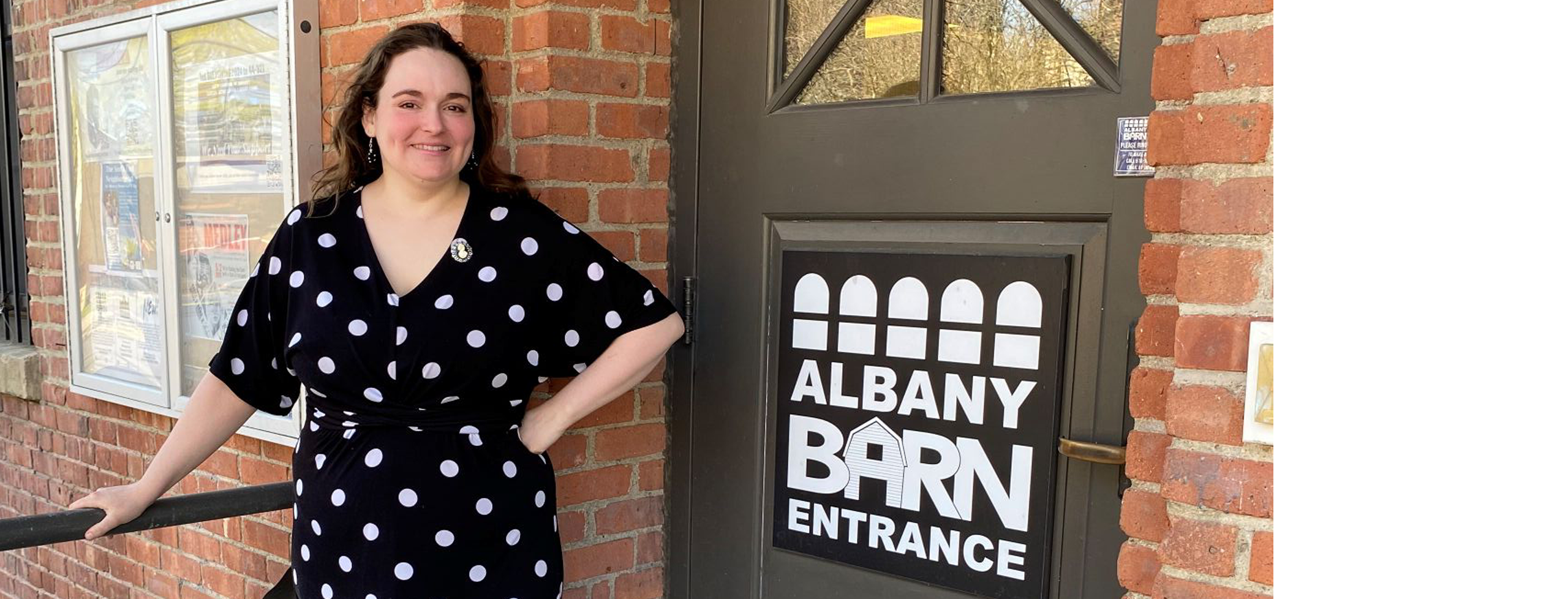 McCauley Cannizzo standing outside Albany Barn, Inc.